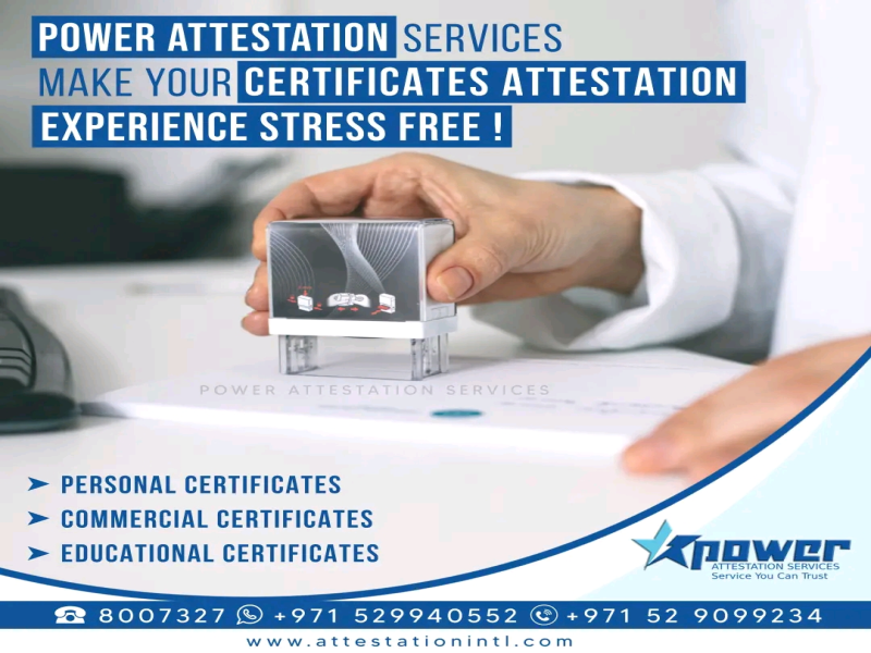 Certificate attestation services in UAE