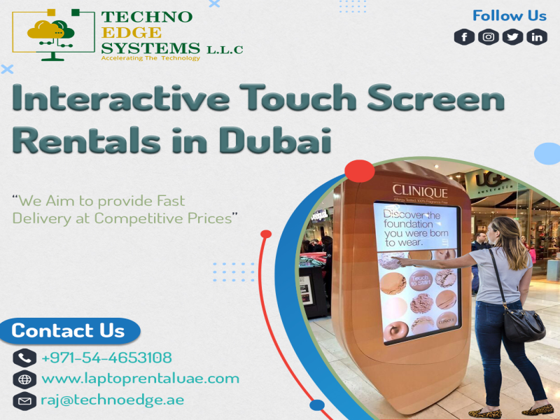 Customized Touch Screen Rentals in Dubai, UAE