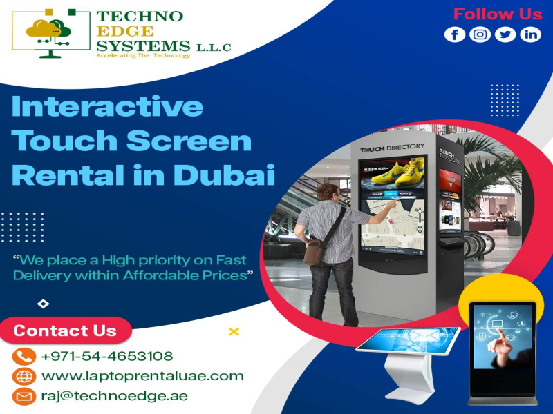 Hire Touch Screens for Presentation in Dubai, UAE