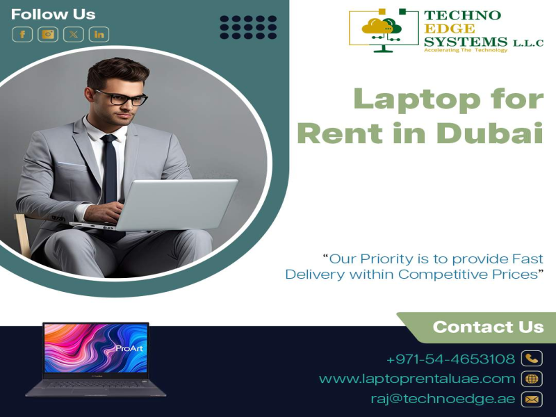 Rent a Laptop in Dubai Quickly and Affordably from Techno Edge Systems