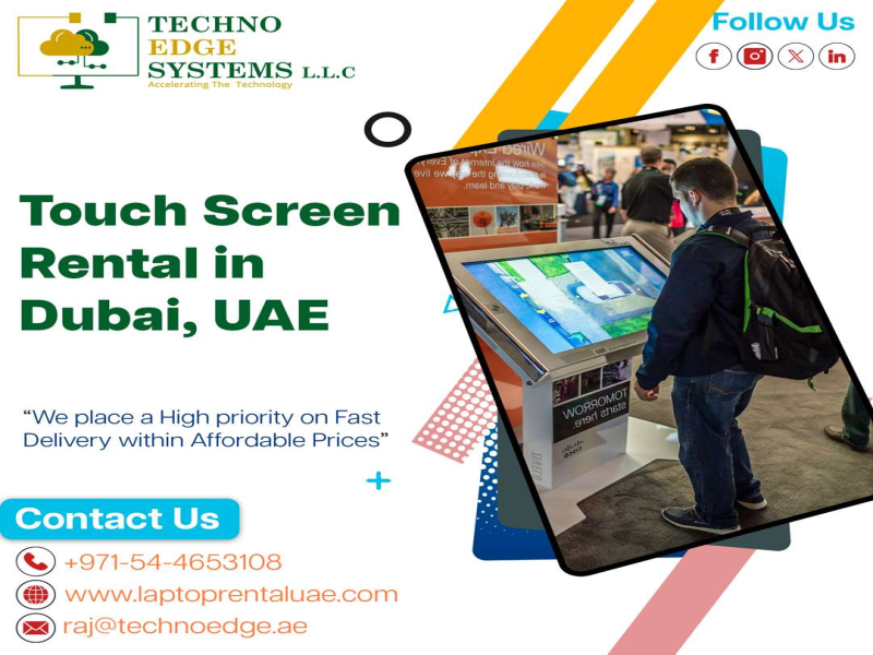 What are the Ways to Use Touch Screens Rentals at Events in Dubai?