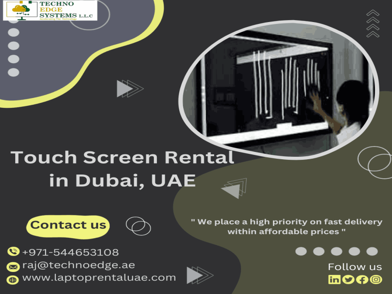 Things to Know about Interactive Touch Screen Rental in Dubai