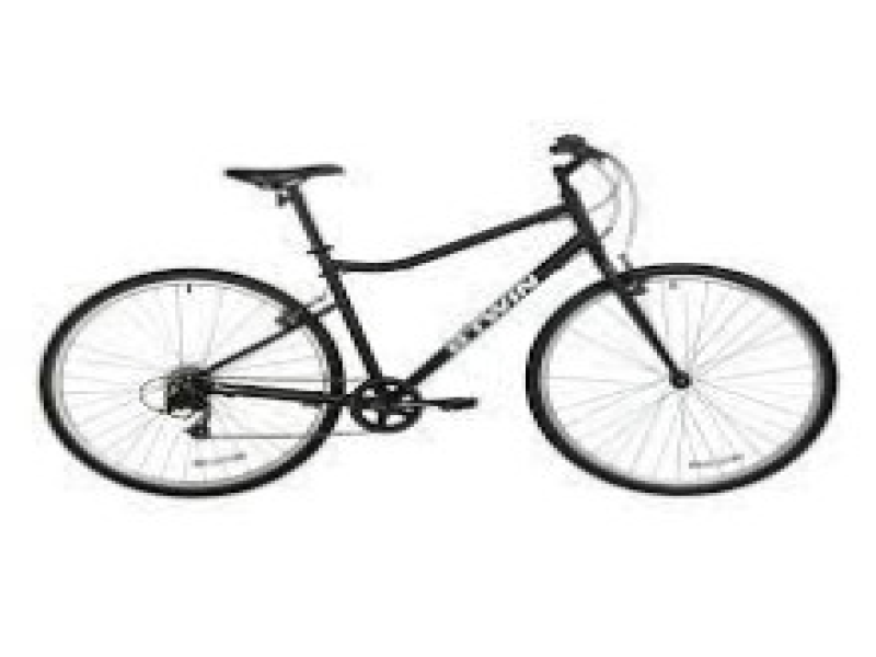 Decathlon 100, 6-Speed Hybrid Bike, Size: Large, Black